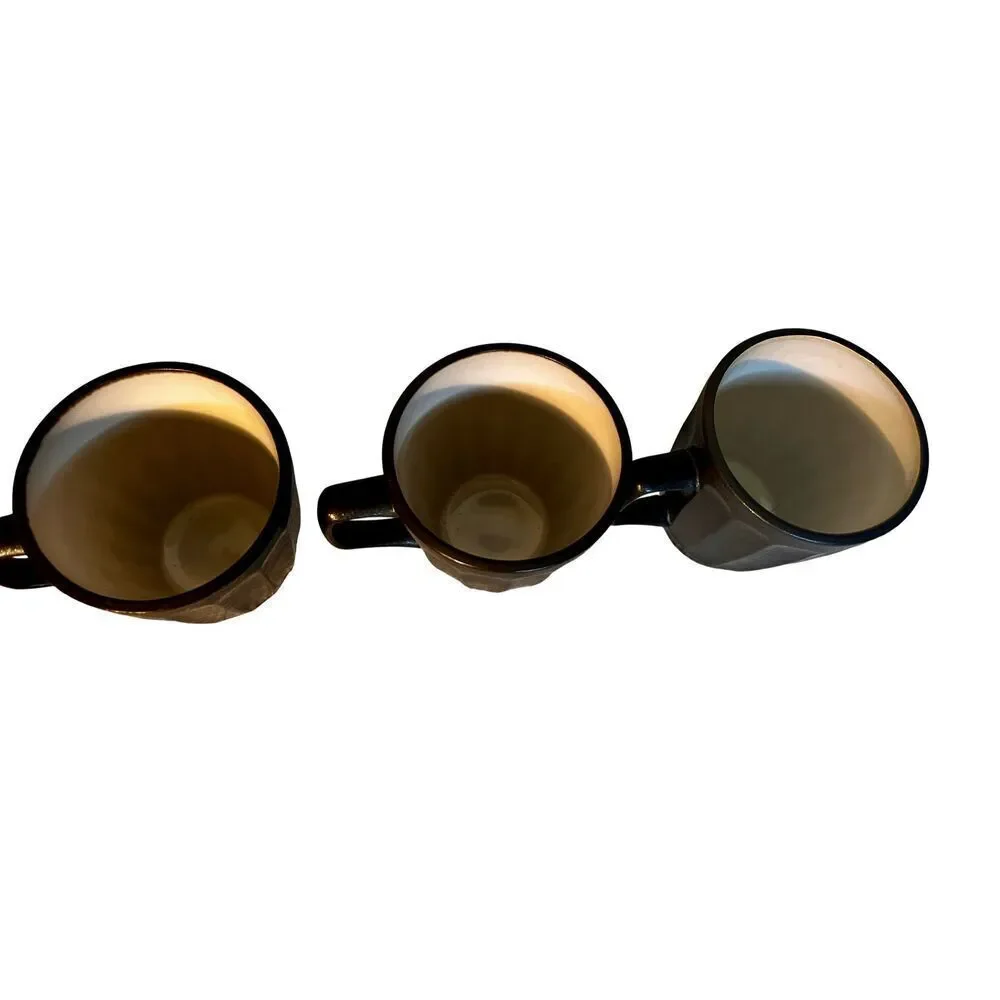 Set of 3 Sango Replacement Mugs Contrast Charcoal 4705